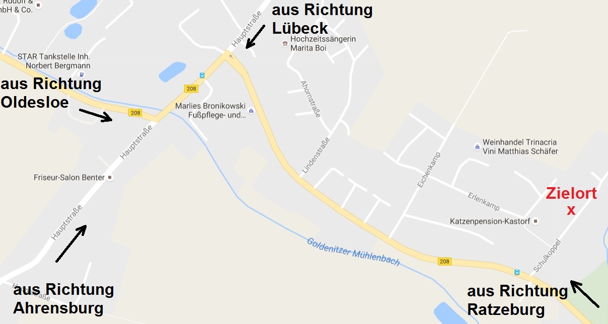 Anfahrt Kastorf